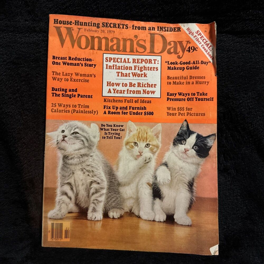 Woman's Day February 1979 Exotic Poppies Hershey's Disappearing Cake Nostalgic